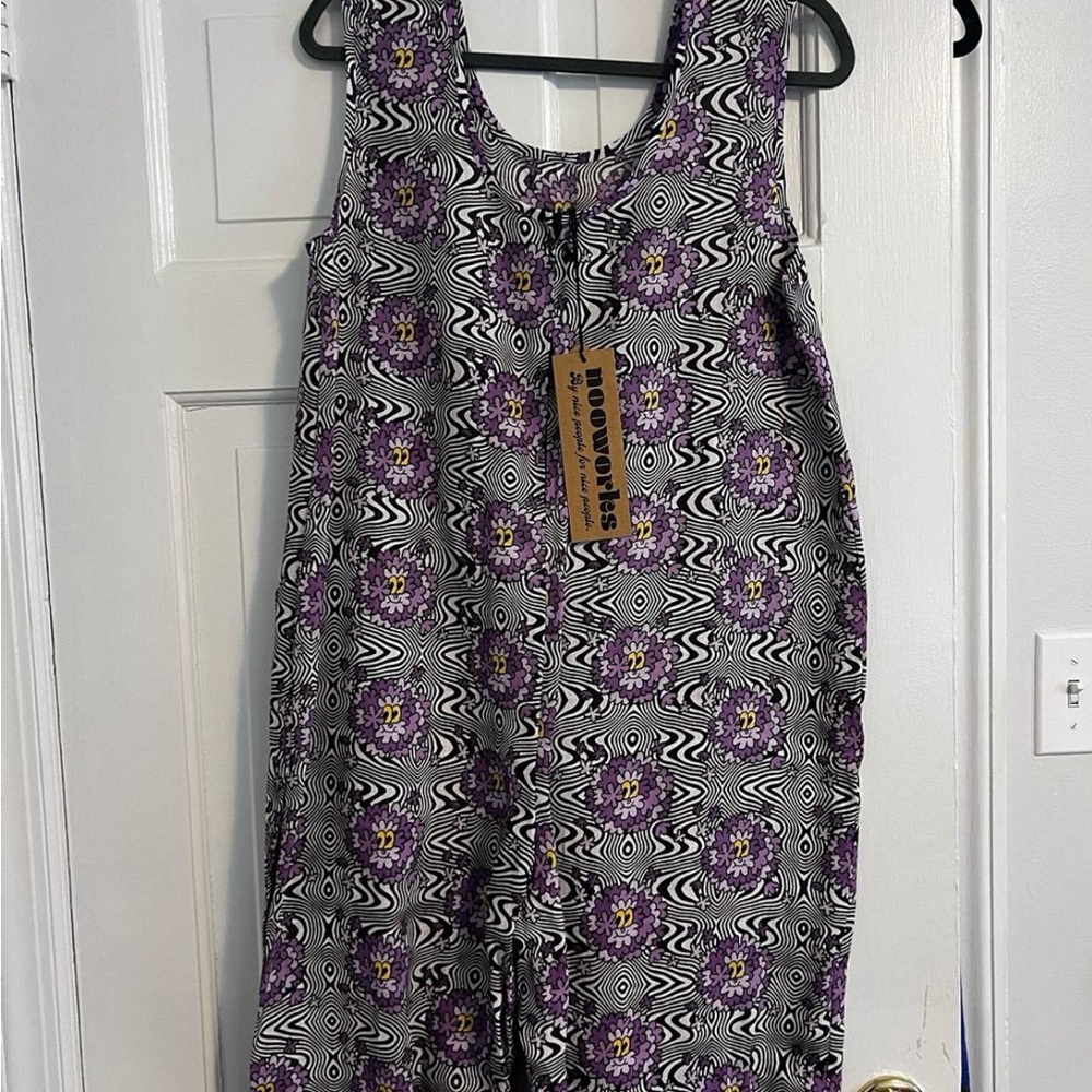 NOOWORKS JUMPSUIT GARDEN SUIT HAZE PATTERN med - Picture 4 of 6